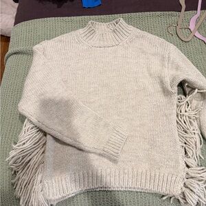 Zara Sweater with Fringe Detail